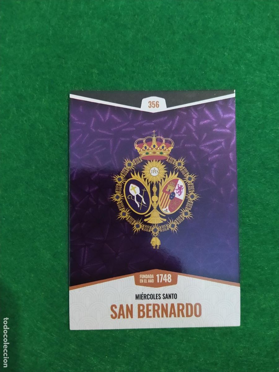 Coleccionismo Cromos antiguos: Holy cards Sevilla semana santa 2026 ESCUDO N&ordm; 356 SAN BERNARDO