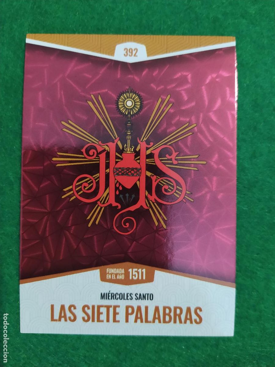 Coleccionismo Cromos antiguos: Holy cards Sevilla semana santa 2026 ESCUDO N&ordm; 392 LA SIETE PALABRA