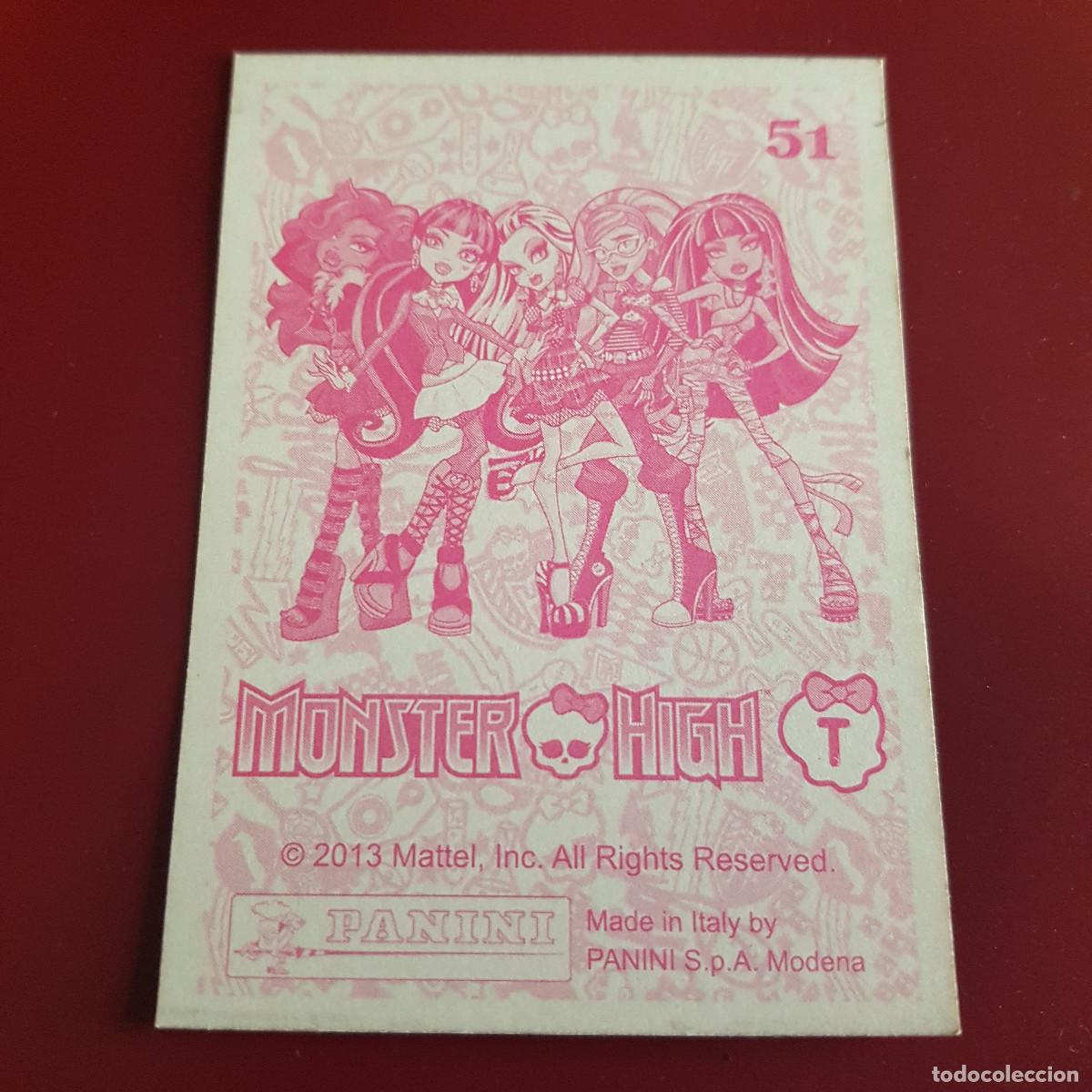 Coleccionismo cromos antiguos: PANINI - MONSTER HIGH - 2013 - 51 - NUNCA PEGADO - Foto 2
