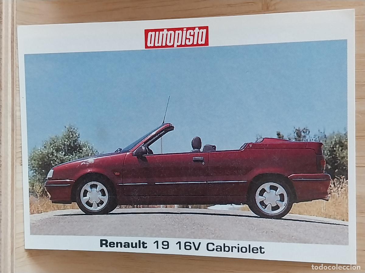 Coleccionismo Cromos antiguos: RENAULT 19 16V CABRIOLET CROMO ADHESIVO SIN PEGAR NUNCA 9.8X6.8CMS