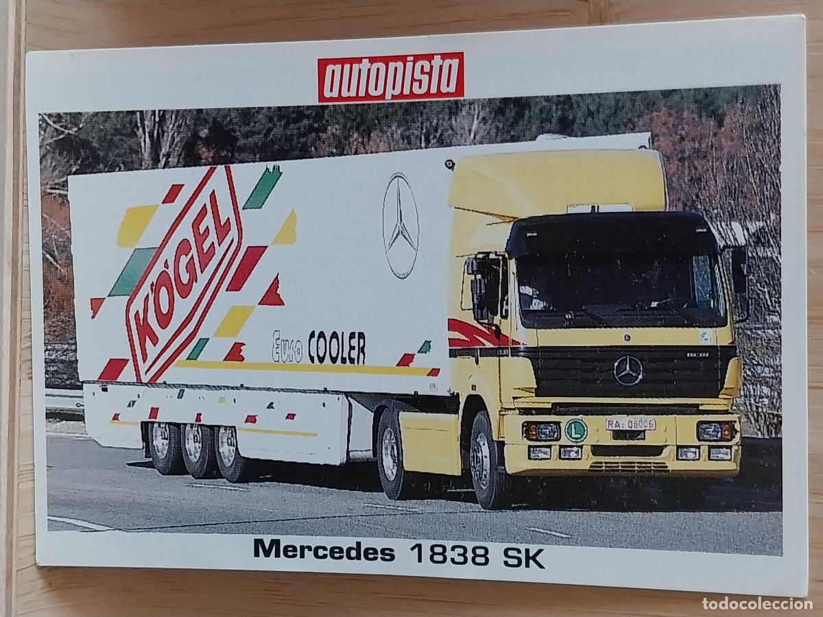 Coleccionismo Cromos antiguos: MERCEDES 1838 SK CAMION TURBO CROMO ADHESIVO SIN PEGAR NUNCA 9.8X6.8CMS