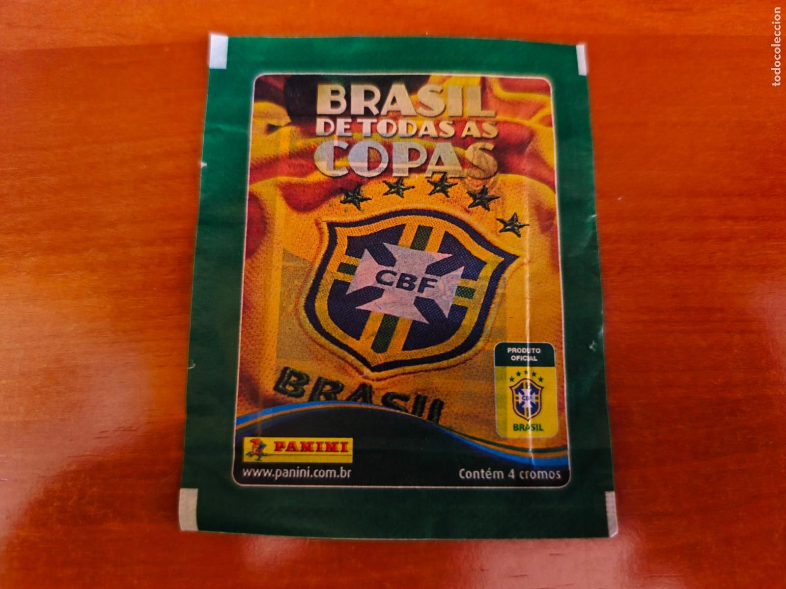 Coleccionismo Cromos antiguos: SOBRE SIN ABRIR DE FUTBOL BRASIL DE TODAS AS COPAS DE PANINI