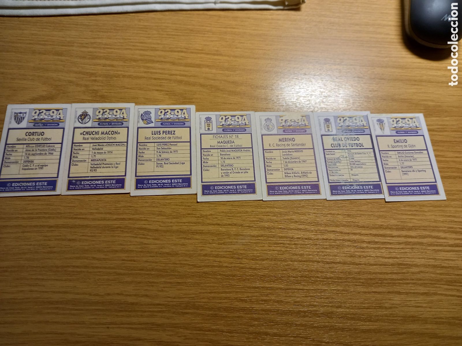 Coleccionismo Cromos antiguos: Lote cromos Liga Este 93 94