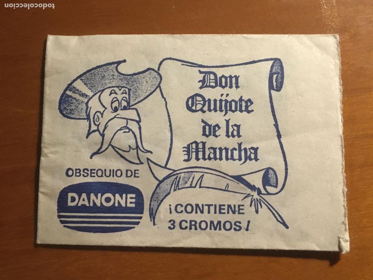 Collectable Antique Stickers: don quijote de la mancha danone sobre de cromos sin abrir cerrado