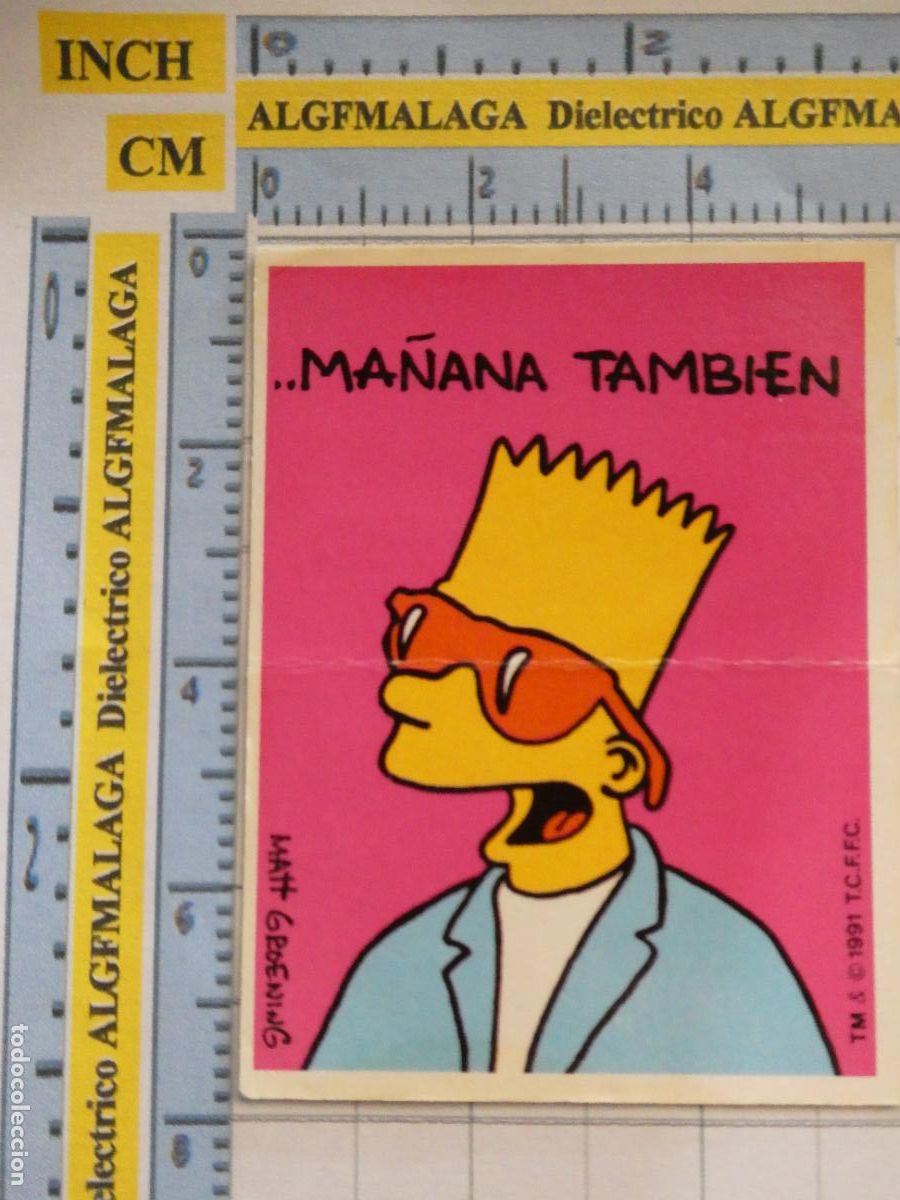 Colecionismo Cromos antigos: CROMO CROMITO CHUCHER&Iacute;AS PASTELITOS. BOLLYCAO. THE SIMPSONS 1991. DIVER REFRANES. MA&Ntilde;ANA TAMBIEN 11
