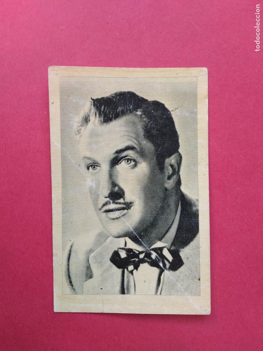 Coleccionismo Cromos antiguos: ESTRELLAS DE LA PANTALLA EDITORIAL RUIZ ROMERO 2&ordf; SERIE CROMO NUNCA PEGADO N&ordm; 62 VICENT PRICE