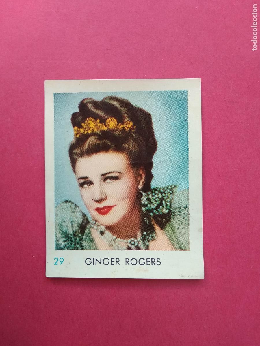 Coleccionismo Cromos antiguos: CROMOS ACTORES ACTRICES CROMO ACTOR ACTRIZ N&ordm; 29 GINGER ROGERS