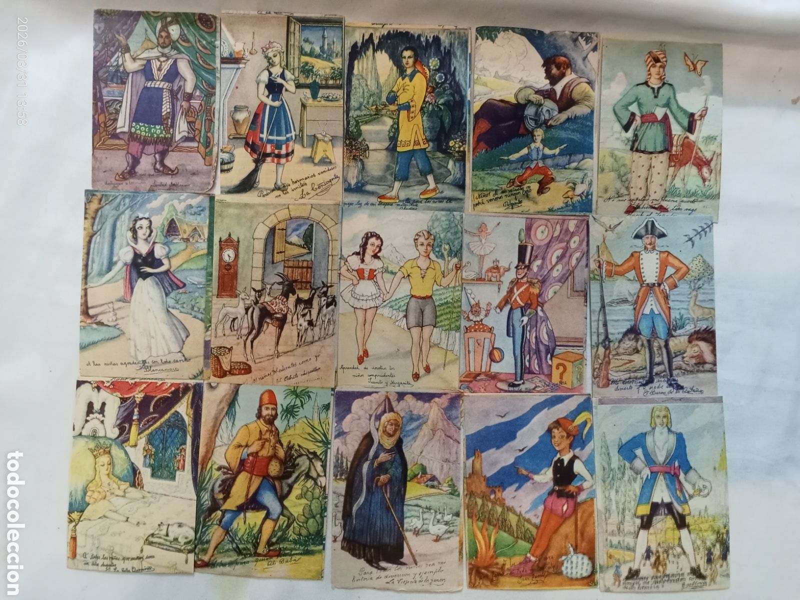 Collectable Antique Stickers: Lote colecci&oacute;n de 36 cromos de cuentos de Ceregumil completa