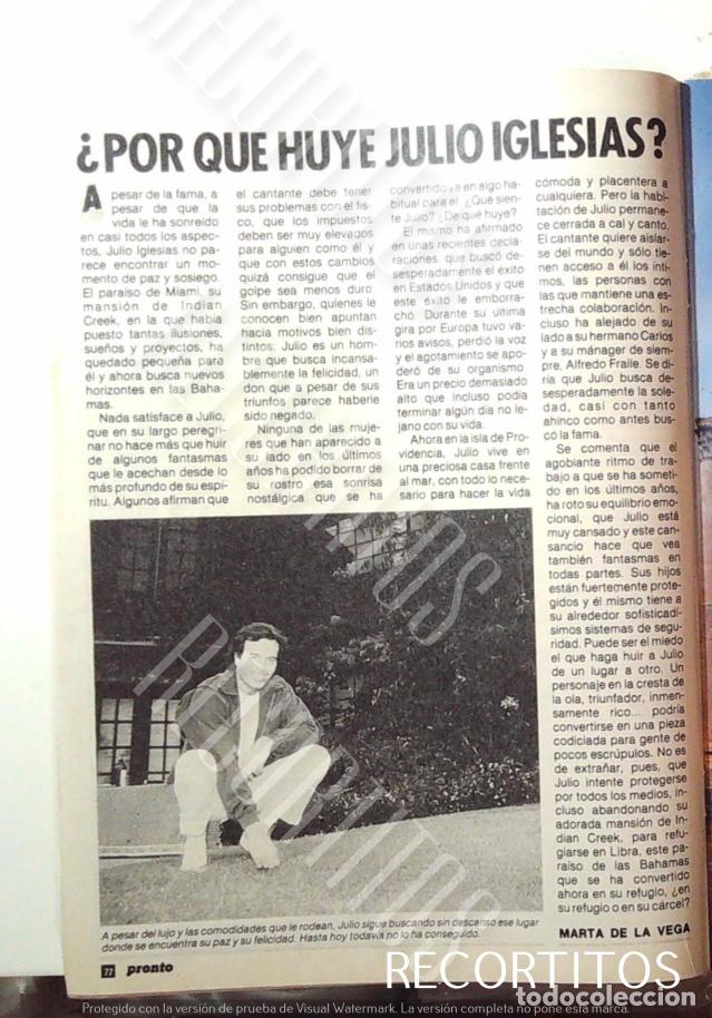 Coleccionismo cromos antiguos: JULIO IGLESIAS LA HUIDA - Foto 1