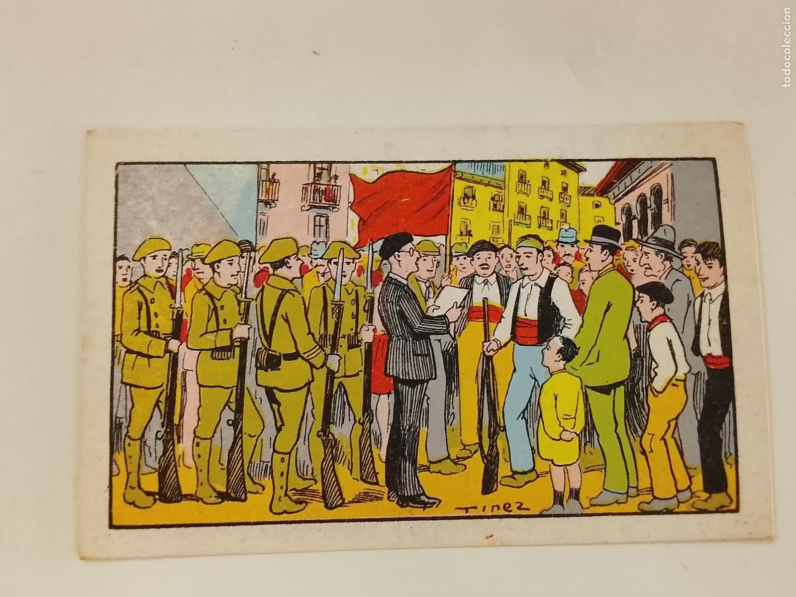 Coleccionismo Cromos antiguos: FUERZAS SUBLEVADAS DE JACA - PROCLAMACION REPUBLICA ESPA&Ntilde;OLA -CROMO N&ordm; 3 -VER FOTOS-(115.670)