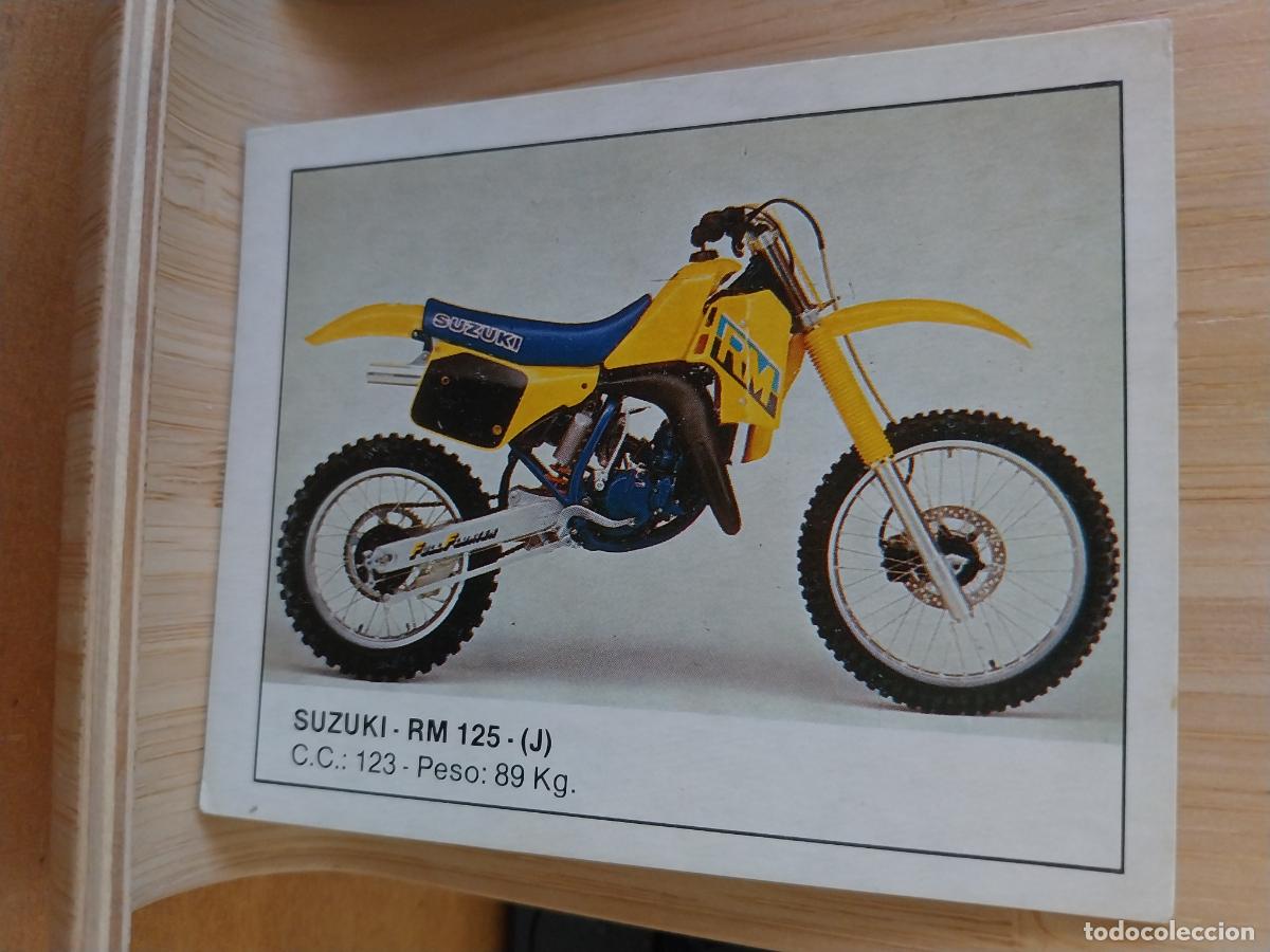 Colecionismo Cromos antigos: SUZUKI RM 125 MOTOS A&Ntilde;O 1987 CROMO SIN PEGAR NUNCA NUNCA MOTORISMO 9X7CMS SOBADO