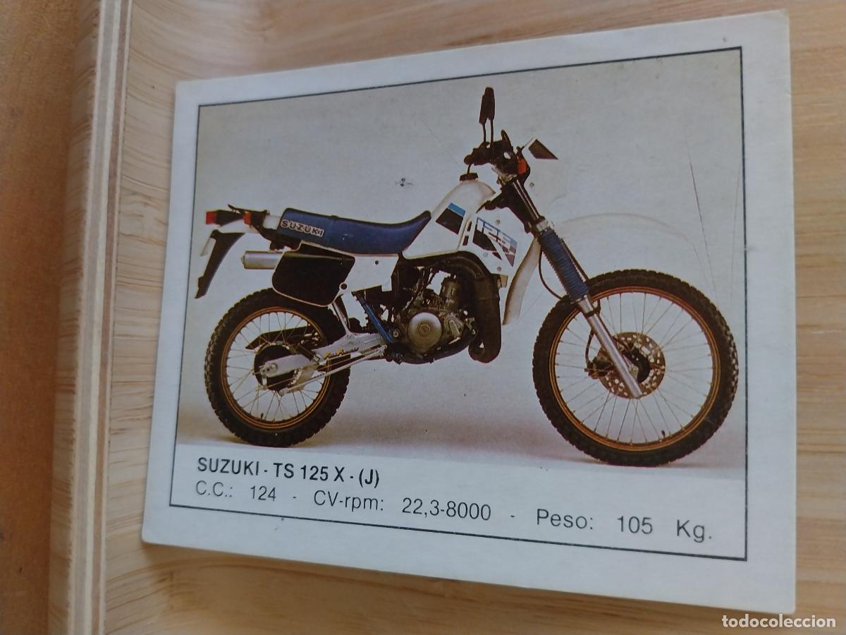 Colecionismo Cromos antigos: SUZUKI TS 125 X MOTOS A&Ntilde;O 1987 CROMO RECUPERADO MOTORISMO 9X7CMS SOBADO