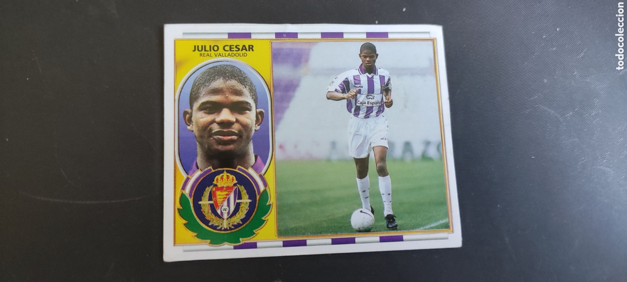 Colecionismo Cromos antigos: Julio C&eacute;sar,Real Valladolid 96/97 Coloca, recuperado de &aacute;lbum