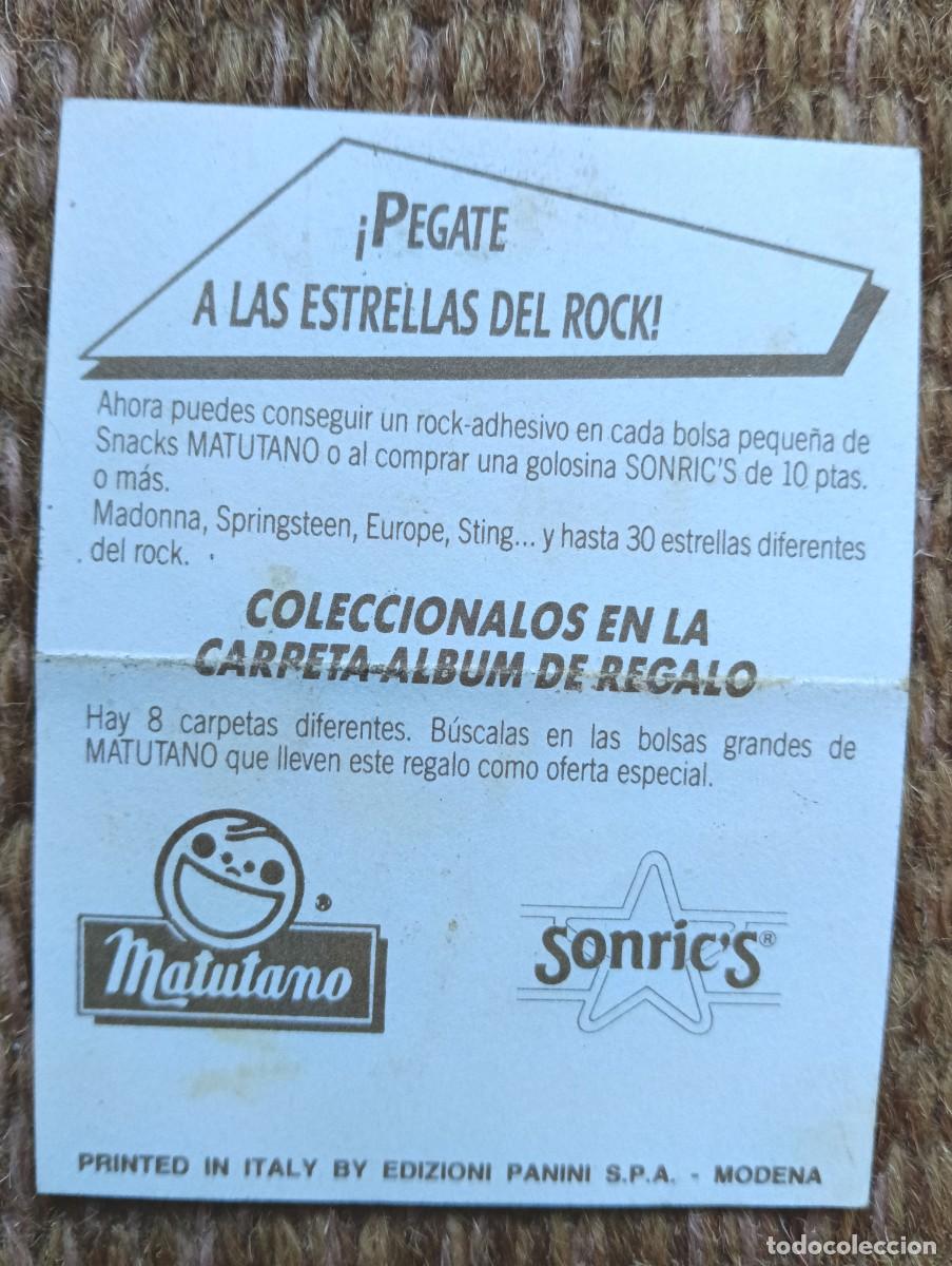 Coleccionismo cromos antiguos: MARTA SANCHEZ - MATUTANO SONRICS - PEGATE A LAS ESTRELLAS DEL ROCK - Foto 2