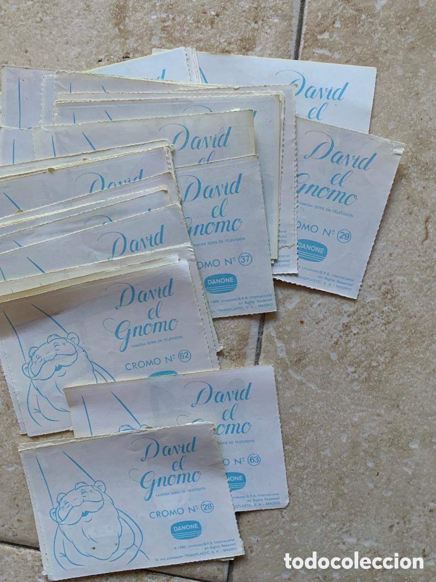 Coleccionismo cromos antiguos: Cromos de David el Gnomo DANONE - Foto 2