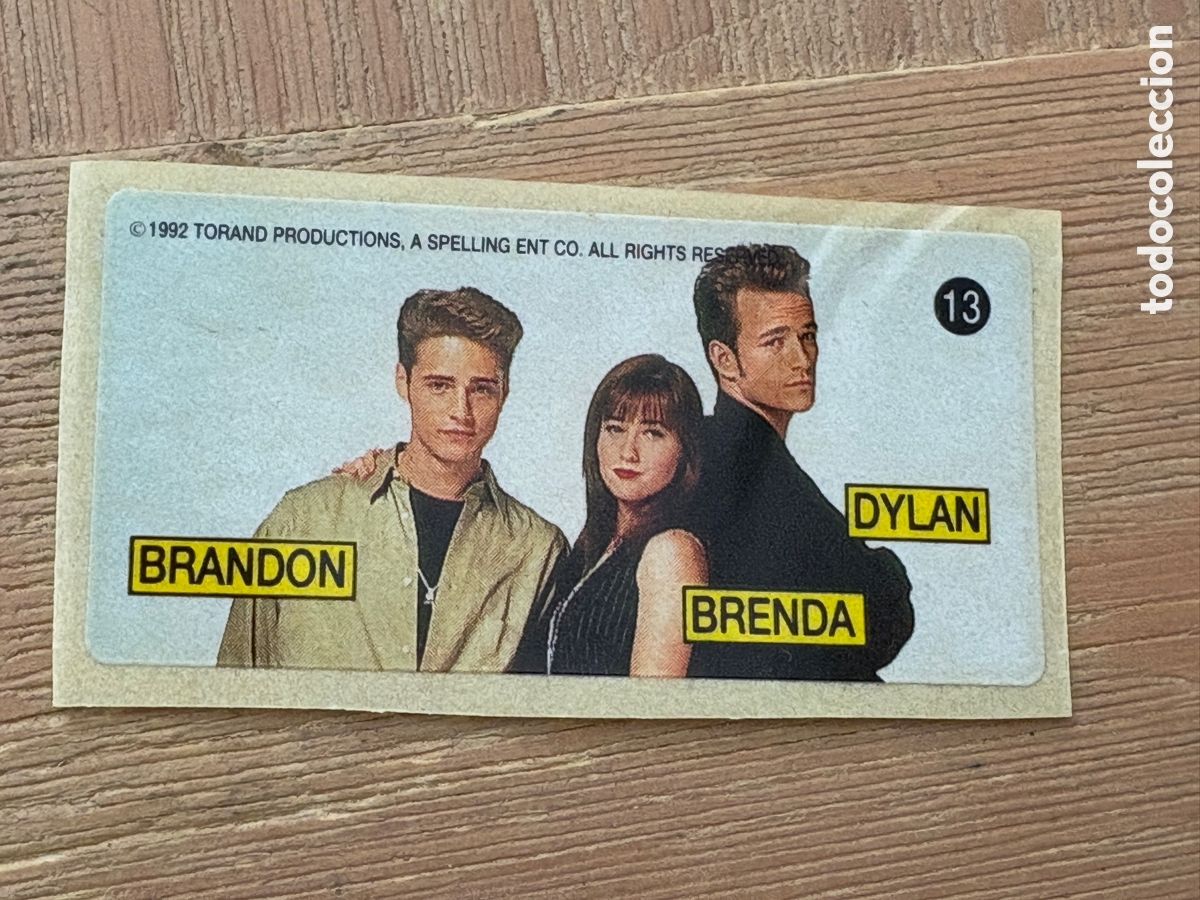 Colecionismo Cromos antigos: 3. CROMO STICKER SENSACI&Oacute;N DE VIVIR BEVERLY HILLS 90210 CHICLES N 13 BRENDA/ BRANDON / DYLAN