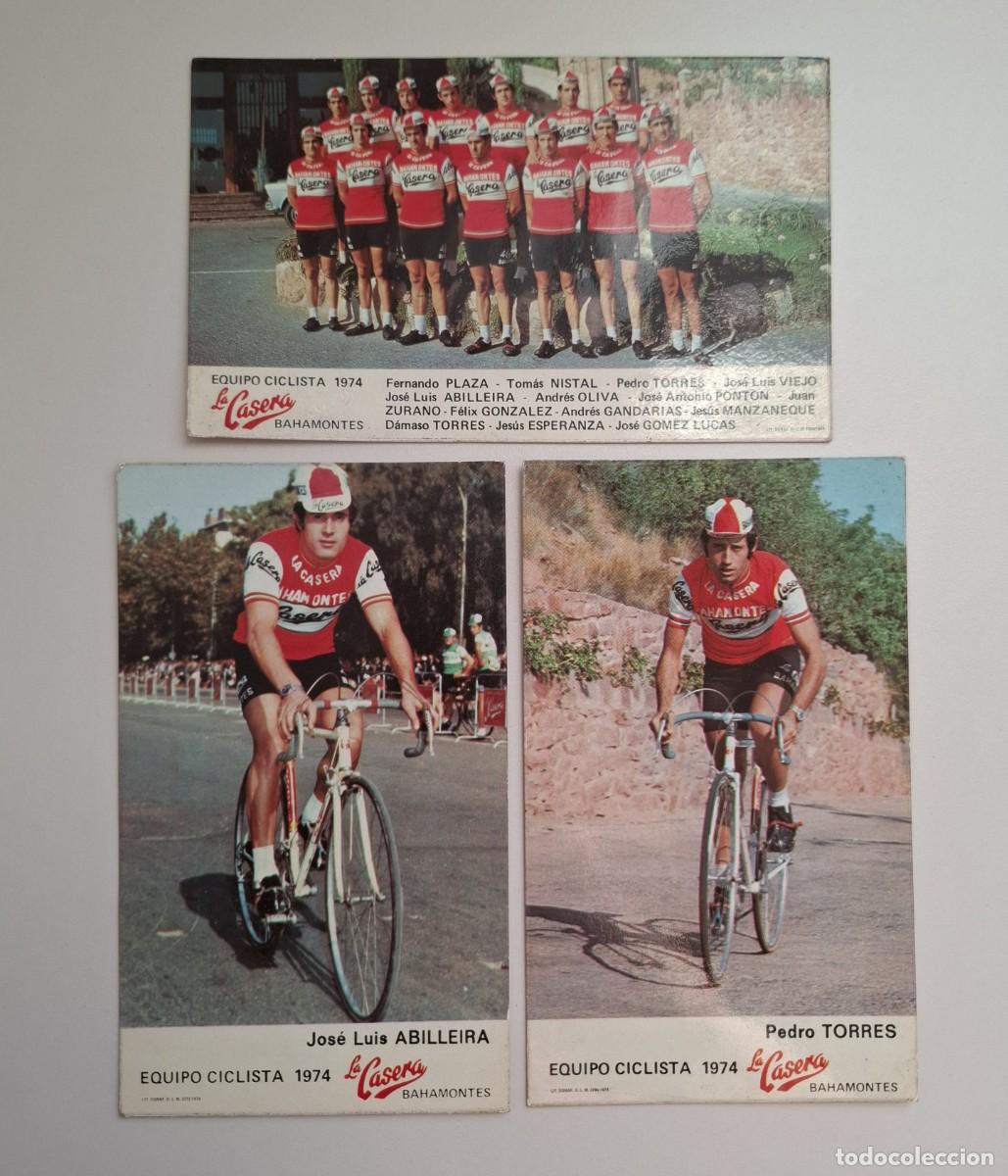 Coleccionismo cromos antiguos: 3 tarjetas Equipo Ciclista 1974 - Foto 1