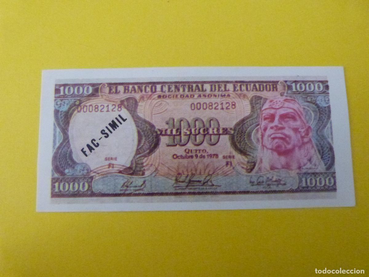 Colecionismo Cromos antigos: CROMO ECUADOR DESPEGADO N&ordm; 63 A&Ntilde;O 1984 ALBUM BILLETES DEL MUNDO DIDEC