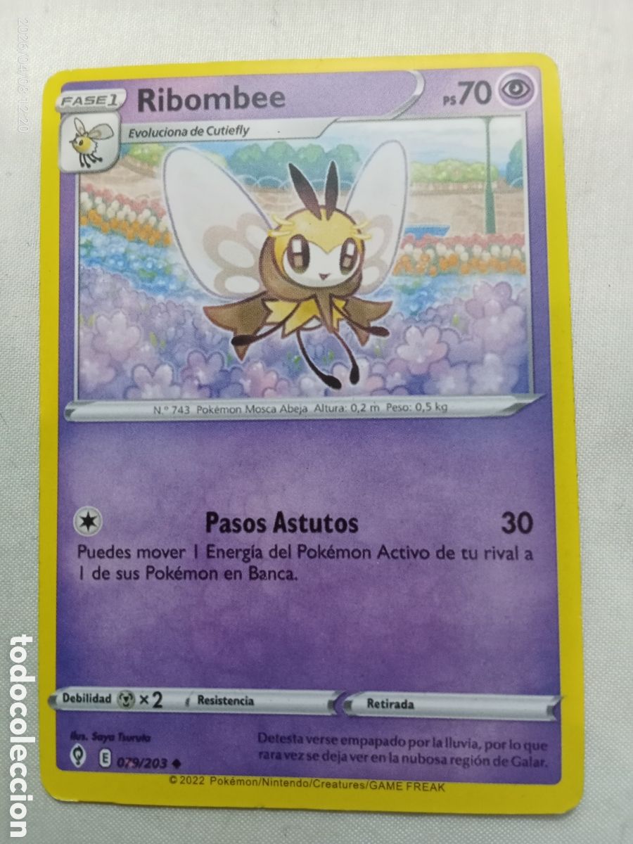 Collectable Antique Stickers: Carta Pokemon Ribombee