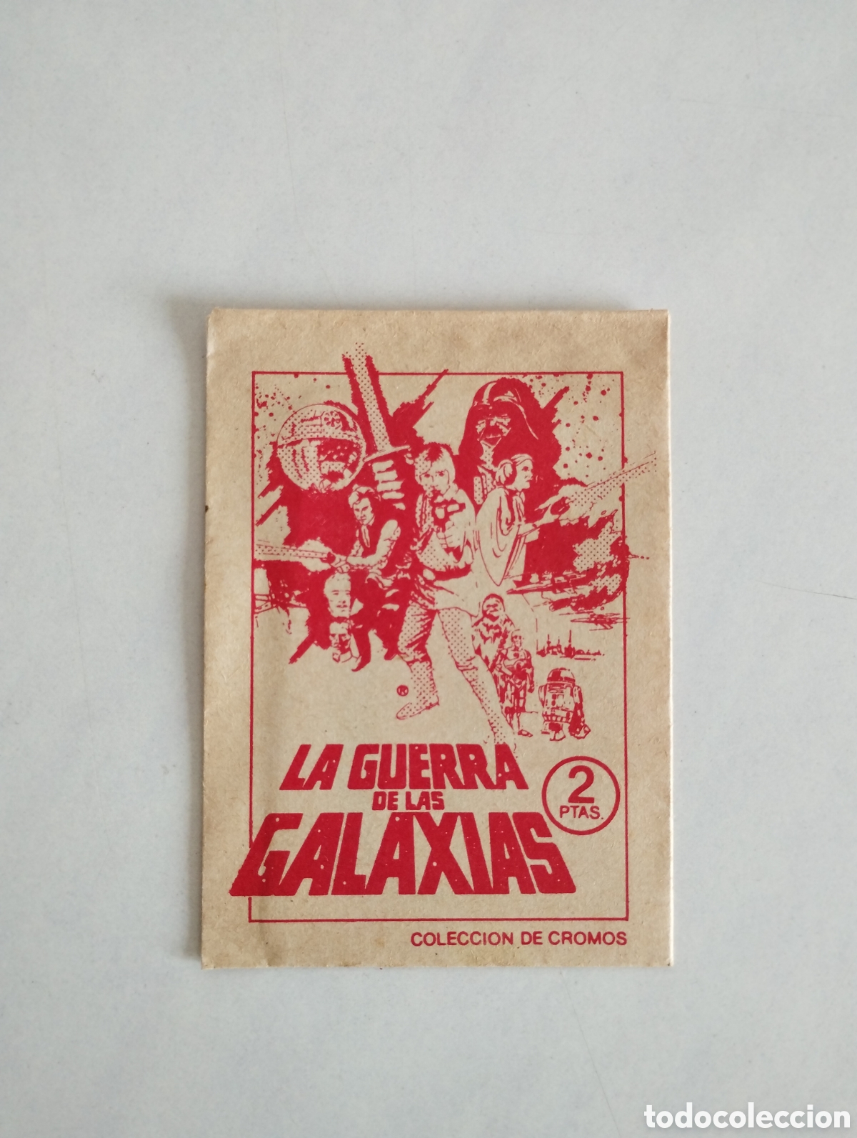 Collezionismo Figurine antiche: STAR WARS SOBRE CROMOS SIN ABRIR LA GUERRA DE LAS GALAXIAS