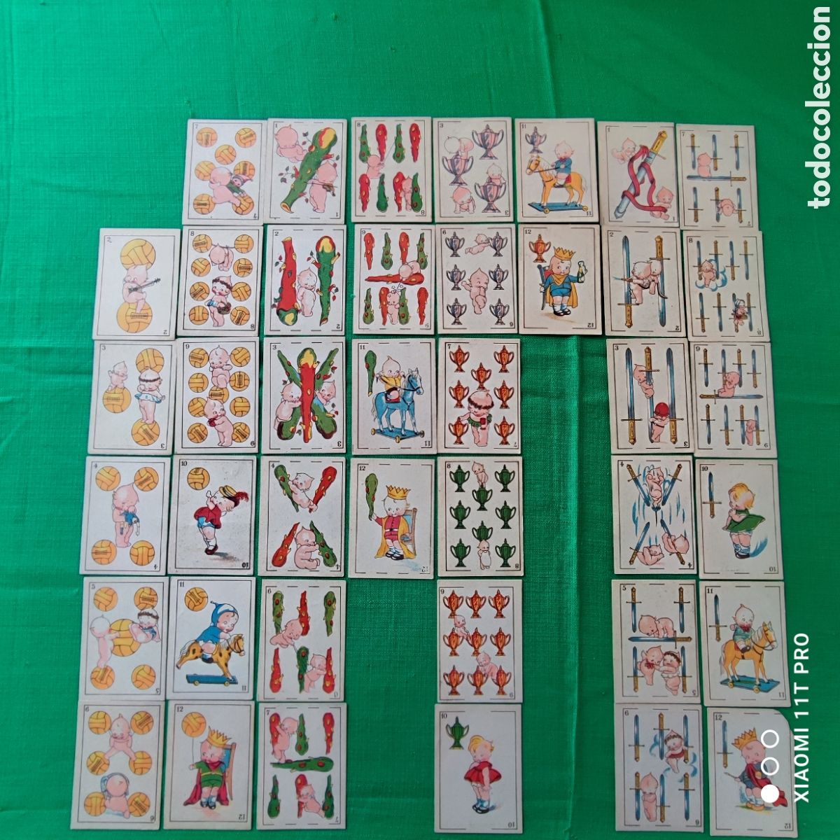 Coleccionismo Cromos antiguos: Baraja, naipes, cartas incompleta de botones de nacar Manuel Parisi de Reus.