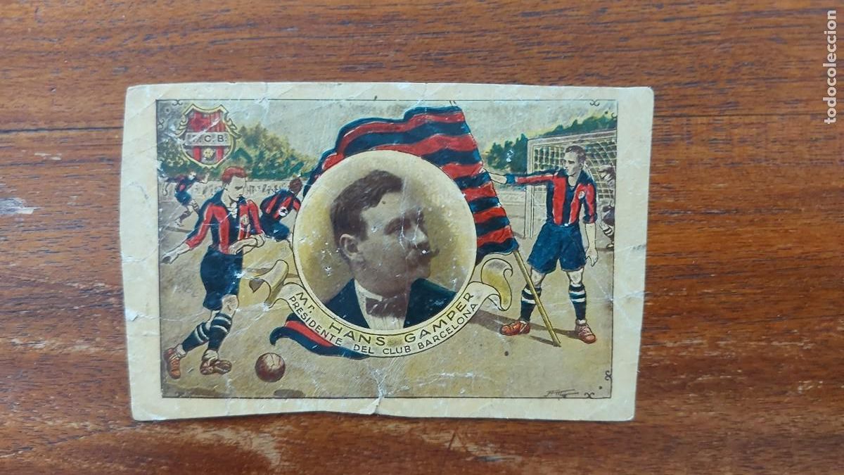 Collectionnisme Cartes &agrave; collectionner anciennes: HANS GAMPER ( FC BARCELONA ) PRESIDENTE Y FUNDADOR - SPORTS FOOT-BALL JUNCOSA