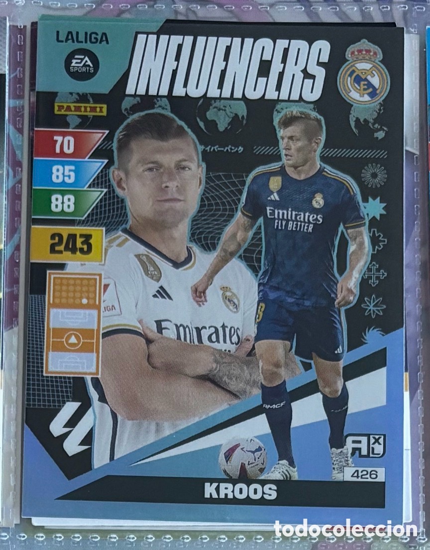 Coleccionismo Cromos antiguos: Carta Toni Kroos INFLUENCERS la liga Adrenalyn XL