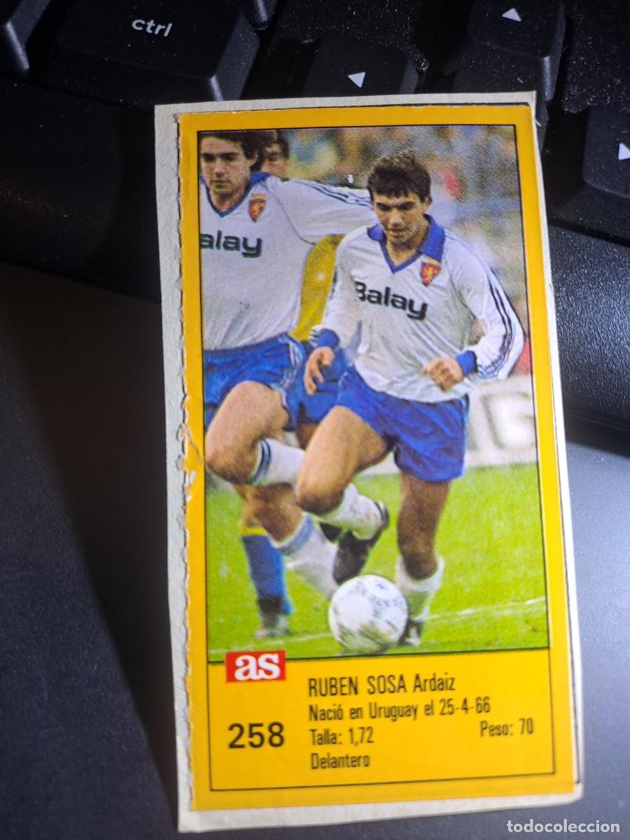 Collezionismo Figurine antiche: CROMO RUBEN SOSA 258 ZARAGOZA TRASERA MORENO 245 VALLADOLID 1987 1988 87 88 DIARIO AS ASES RECORTADO
