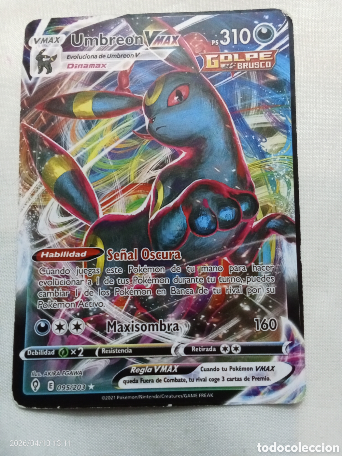 Collectable Antique Stickers: Carta Pokemon Umbreon Vmax