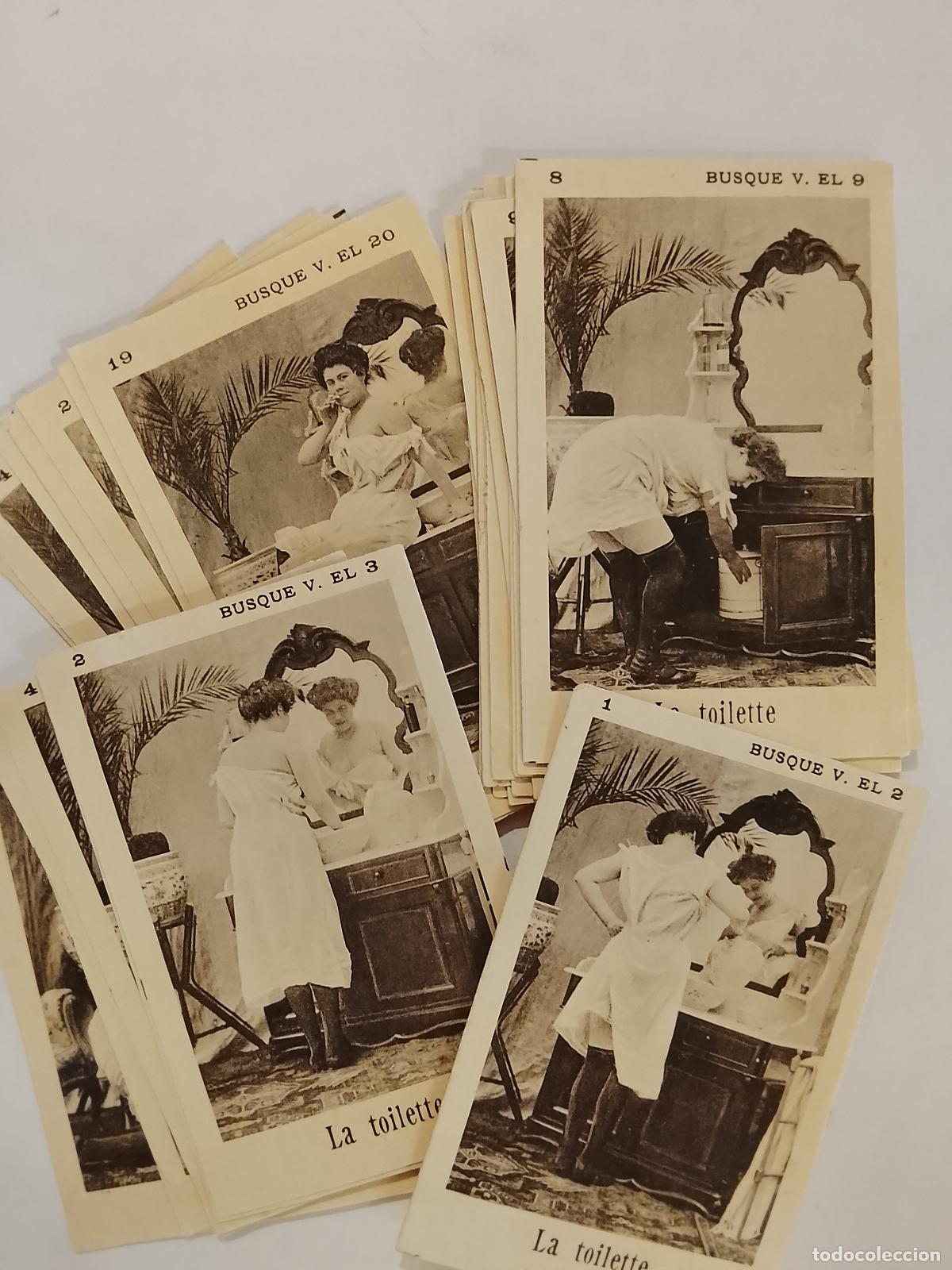 Sammeln alte Sammelbilder: LA TOILETTE - COLECCION DE 24 CROMOS ANTIGUOS ORIGINALES EROTICOS - VER FOTOS (K-15.296)