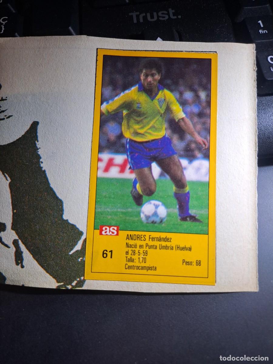 Sammeln alte Sammelbilder: CROMO ANDRES 61 CADIZ LIGA 1987 1988 87 88 DIARIO AS ASES RECORTADO