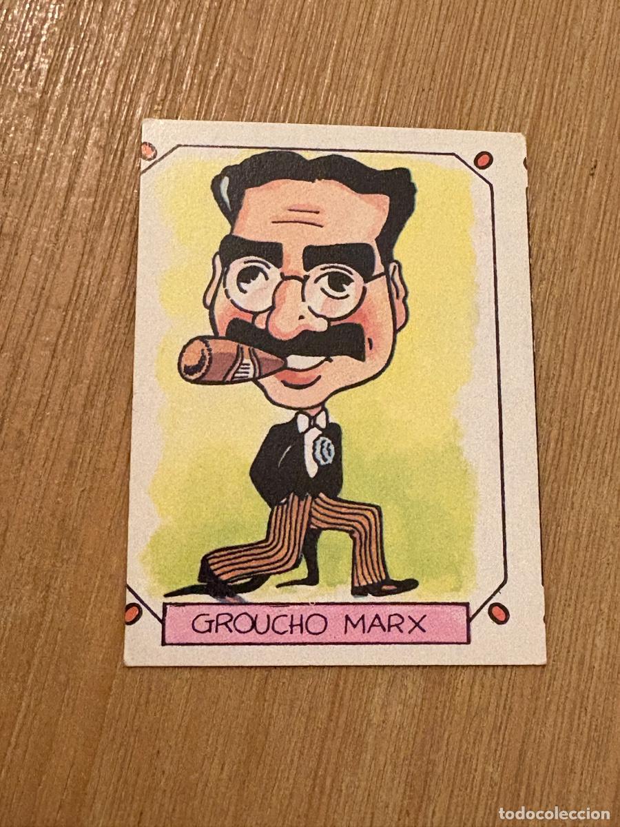 Collectable Antique Stickers: 18. CROMO SIN PEGAR CARICATURAS 22 N 7 GROUCHO MARX