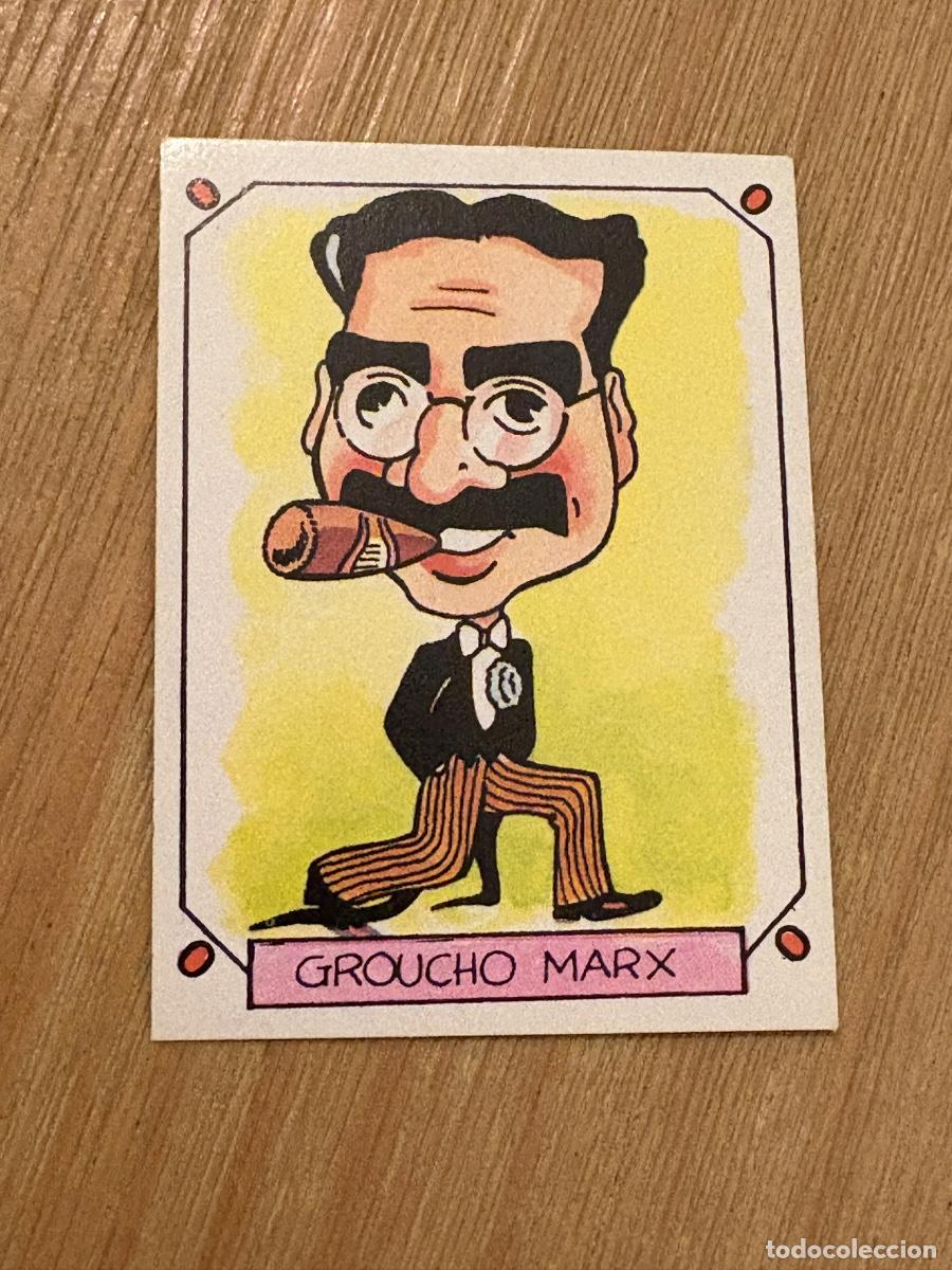 Collectable Antique Stickers: 18. CROMO SIN PEGAR CARICATURAS 22 N 7 GROUCHO MARX