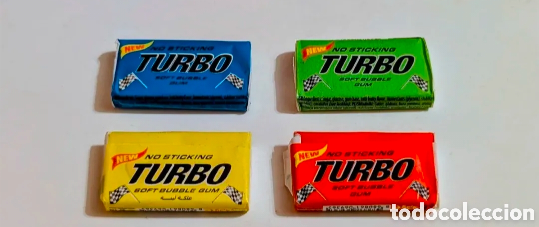 Coleccionismo cromos antiguos: Cromos Chicles sin abrir Turbo. Coches - Foto 1