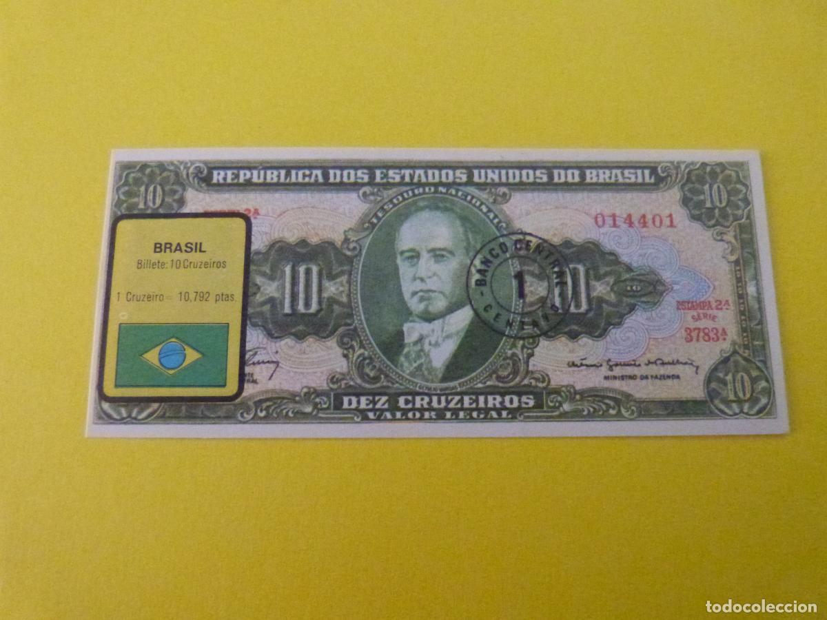 Colecionismo Cromos antigos: CROMO BRASIL SIN PEGAR N&ordm; 35 A&Ntilde;O 1974 ALBUM BILLETES DEL MUNDO ESTE