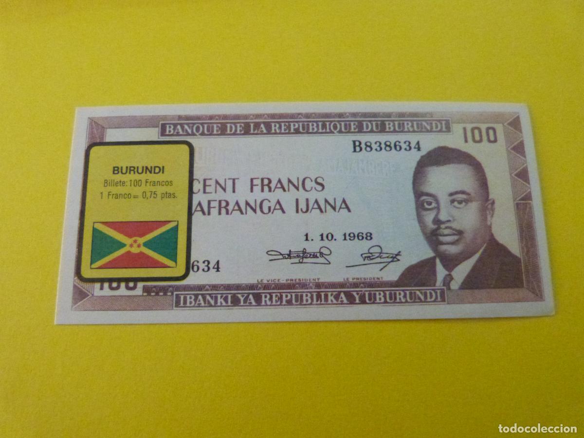 Collezionismo Figurine antiche: CROMO BURUNDI SIN PEGAR N&ordm; 40 A&Ntilde;O 1974 ALBUM BILLETES DEL MUNDO ESTE