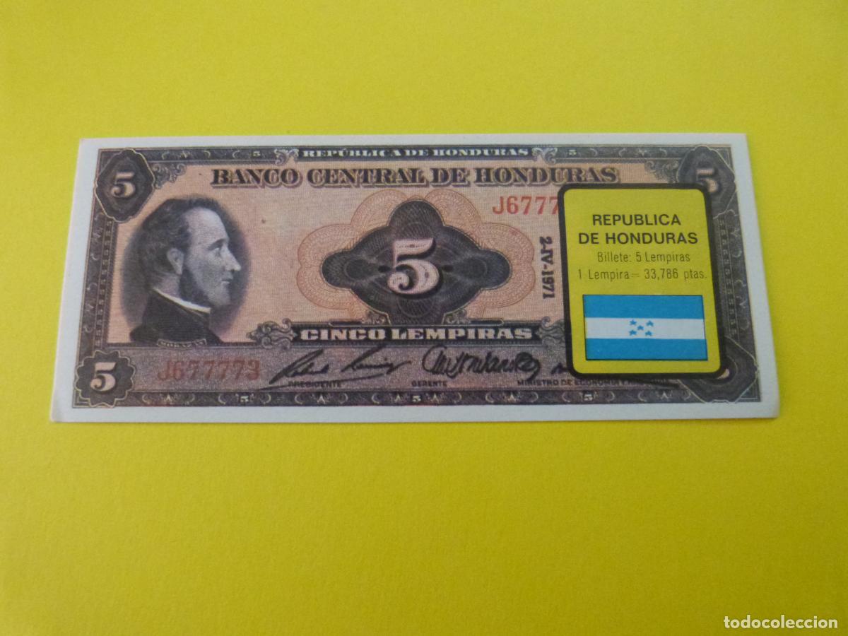 Sammeln alte Sammelbilder: CROMO REPUBLICA DE HONDURAS SIN PEGAR N&ordm; 102 A&Ntilde;O 1974 ALBUM BILLETES DEL MUNDO ESTE