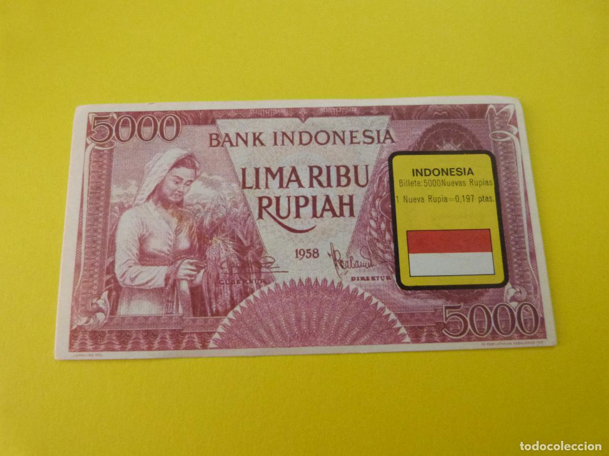 Sammeln alte Sammelbilder: CROMO INDONESIA SIN PEGAR N&ordm; 111 A&Ntilde;O 1974 ALBUM BILLETES DEL MUNDO ESTE