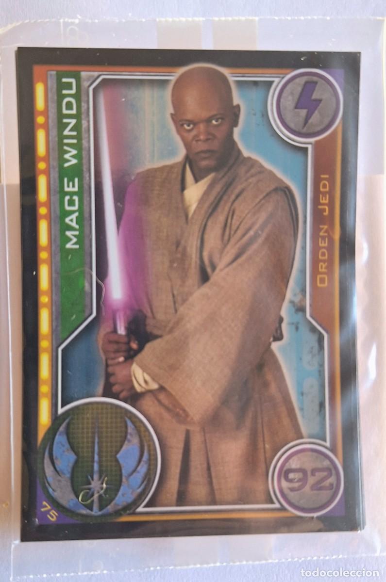 Coleccionismo Cromos antiguos: Cromo Star Wars Topps El Camino de los Jedi - Num. 75 Mace Windu