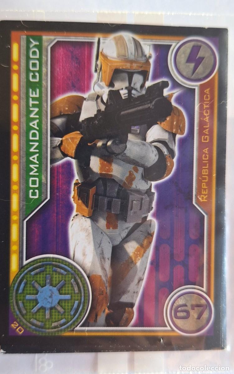 Collectable Antique Stickers: Cromo Star Wars Topps El Camino de los Jedi - Num. 20 Comandante Cody
