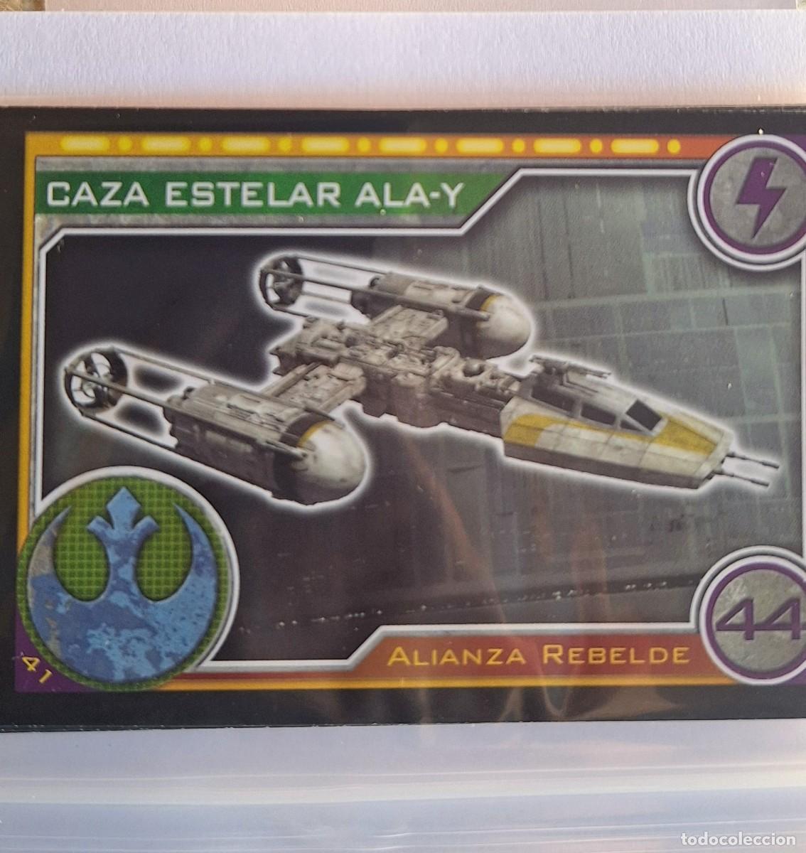 Coleccionismo Cromos antiguos: Cromo Star Wars Topps El Camino de los Jedi - Num. 41 Caza estelar ala-Y