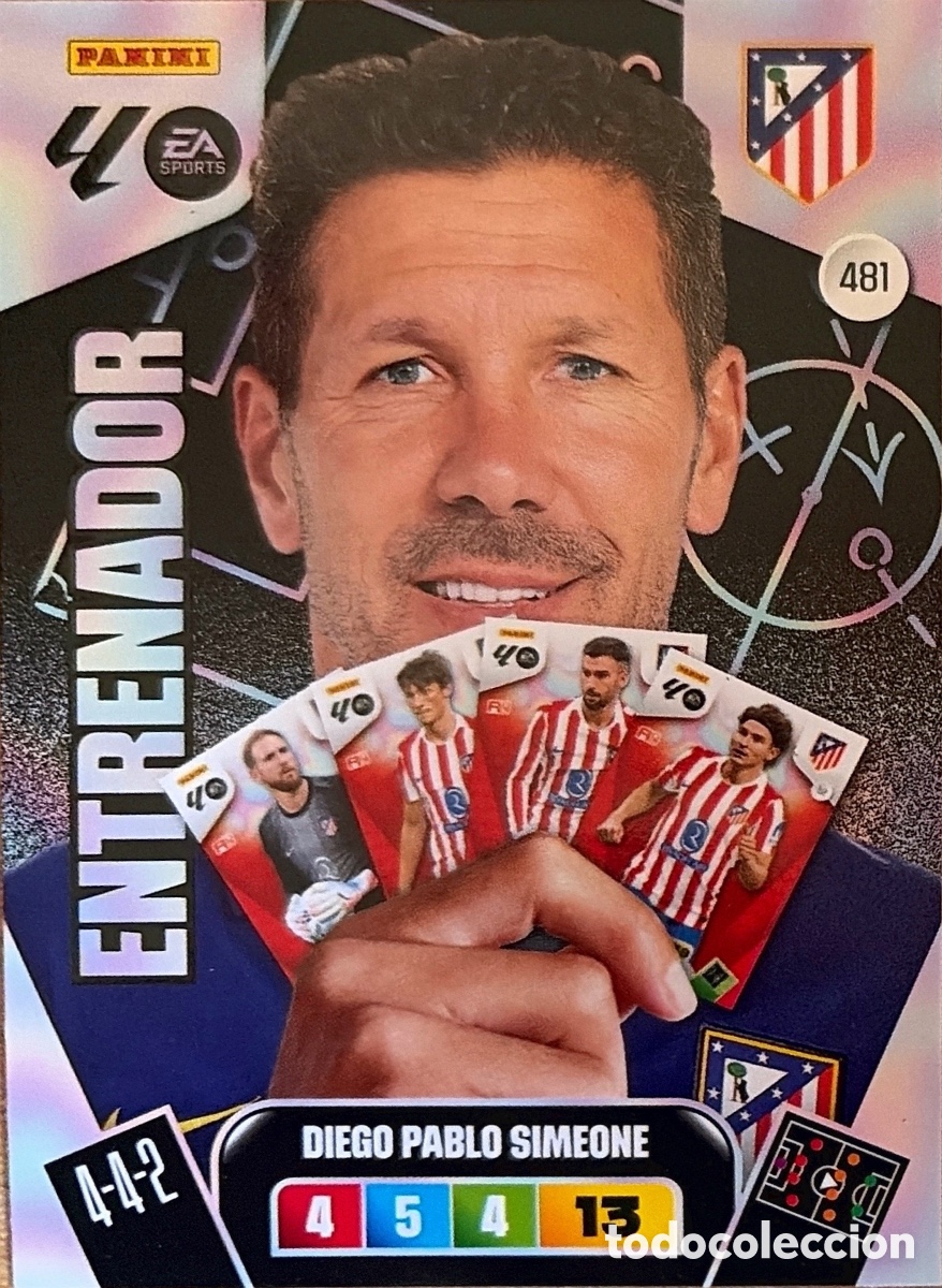 Coleccionismo Cromos antiguos: 481.- DIEGO PABLO SIMEONE -ENTRENADOR- (ATL. MADRID) ADRENALYN XL LIGA 2025/26 (PANINI)
