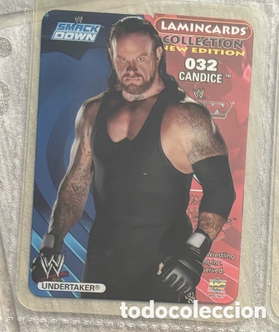 Coleccionismo cromos antiguos: Lamincard WWE SMACKDOWN RAW 2007 UNDERTAKER - Foto 1