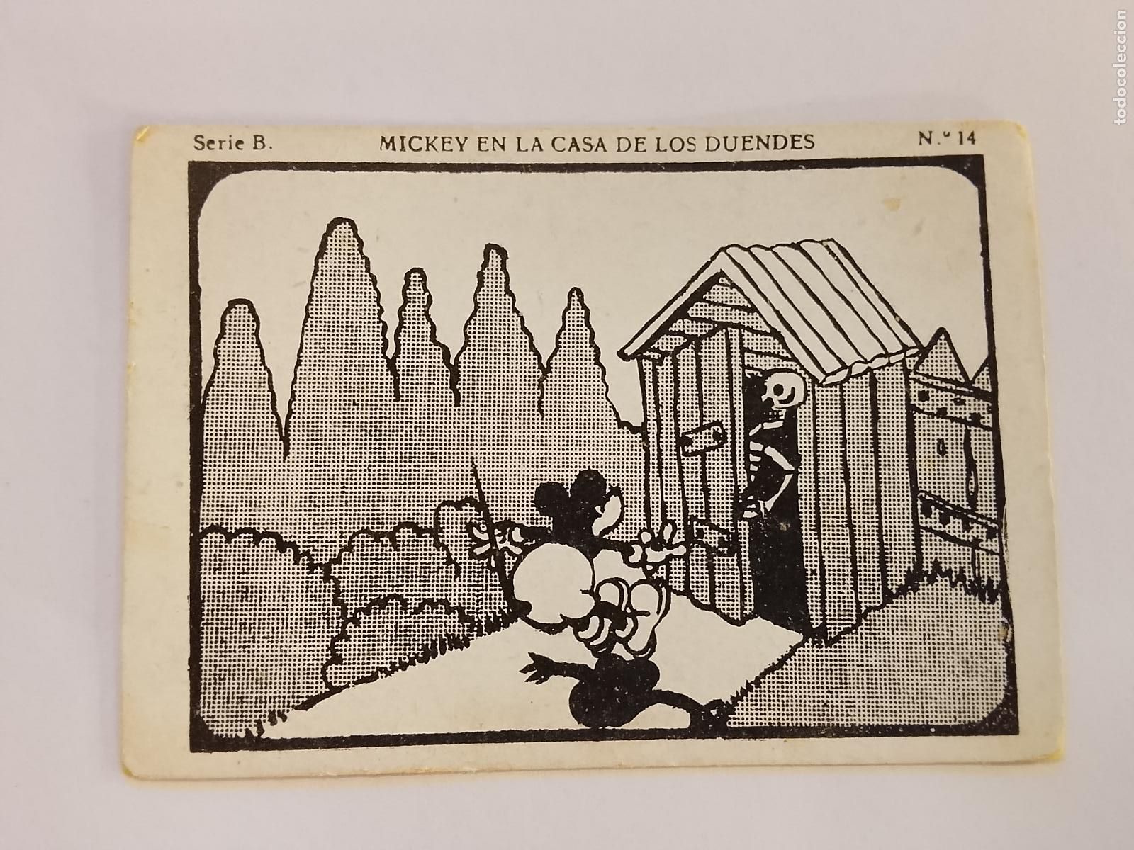 Coleccionismo Cromos antiguos: MICKEY MOUSE EN LA CASA DE LOS DUENDES - NUMERO 14 - CROMO ANTIGUO ORIGINAL - WALT DISNEY -(115.967)