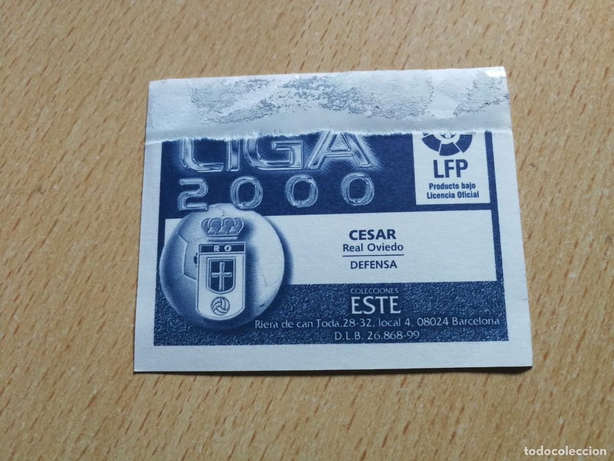 Coleccionismo cromos antiguos: Cesar Coloca Real Oviedo, Editorial Este 99/00, 1999-2000, ventanilla - Foto 2