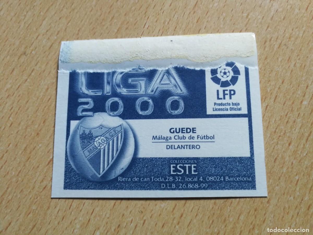Coleccionismo cromos antiguos: Guede Coloca M&aacute;laga CF, Editorial Este 99/00, 1999-2000, ventanilla - Foto 2