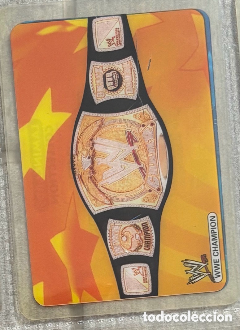 Coleccionismo cromos antiguos: Lamincard WWE SMACKDOWN RAW 2007 cintur&oacute;n - Foto 1