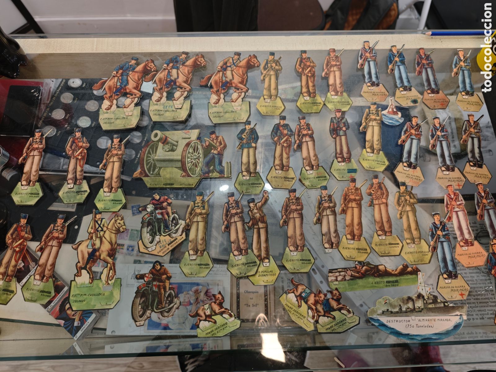 Coleccionismo Cromos antiguos: Lote 47 Cromos Troquelados Ej&eacute;rcito Popular Rep&uacute;blica - Guerra Civil Espa&ntilde;ola - Marina, Dinamitero,