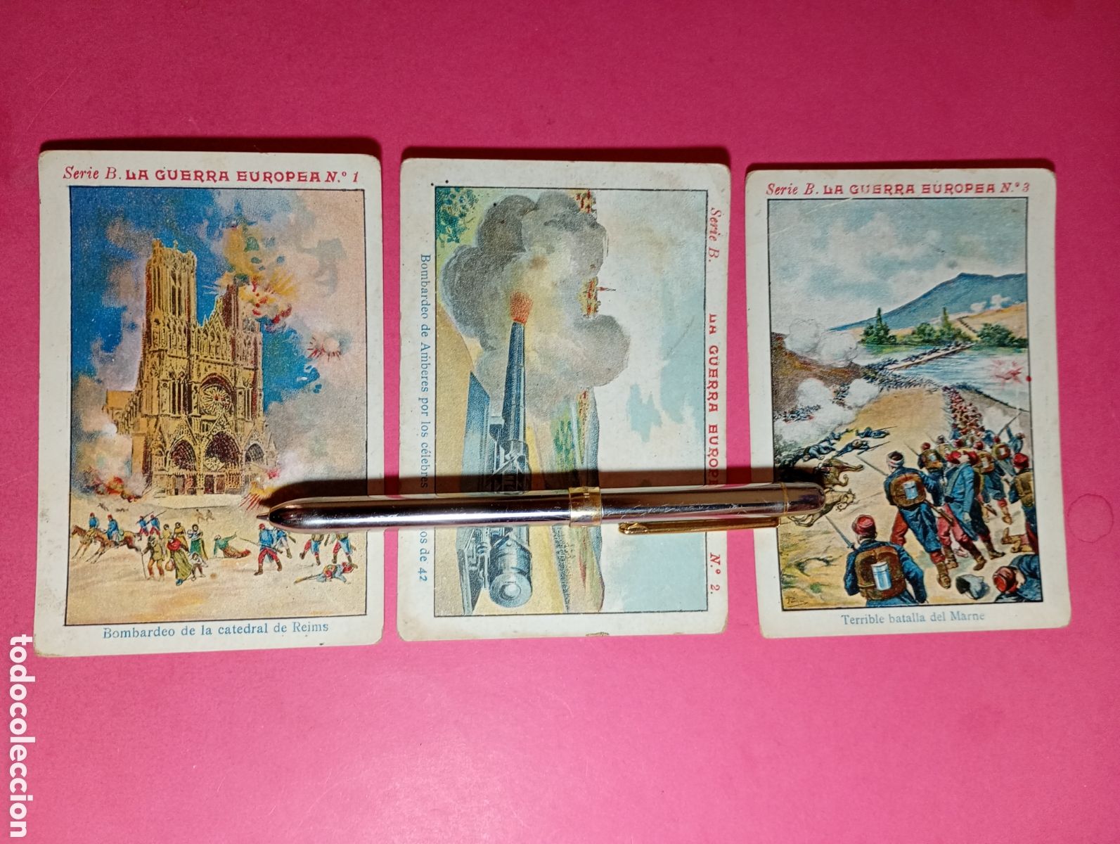 Coleccionismo Cromos antiguos: CHOCOLATE JUNCOSA BCN. ''LA GUERRA EUROPEA'' 13 ANTIGUOS CROMOS SERIE B ver detalles en descripci&oacute;n