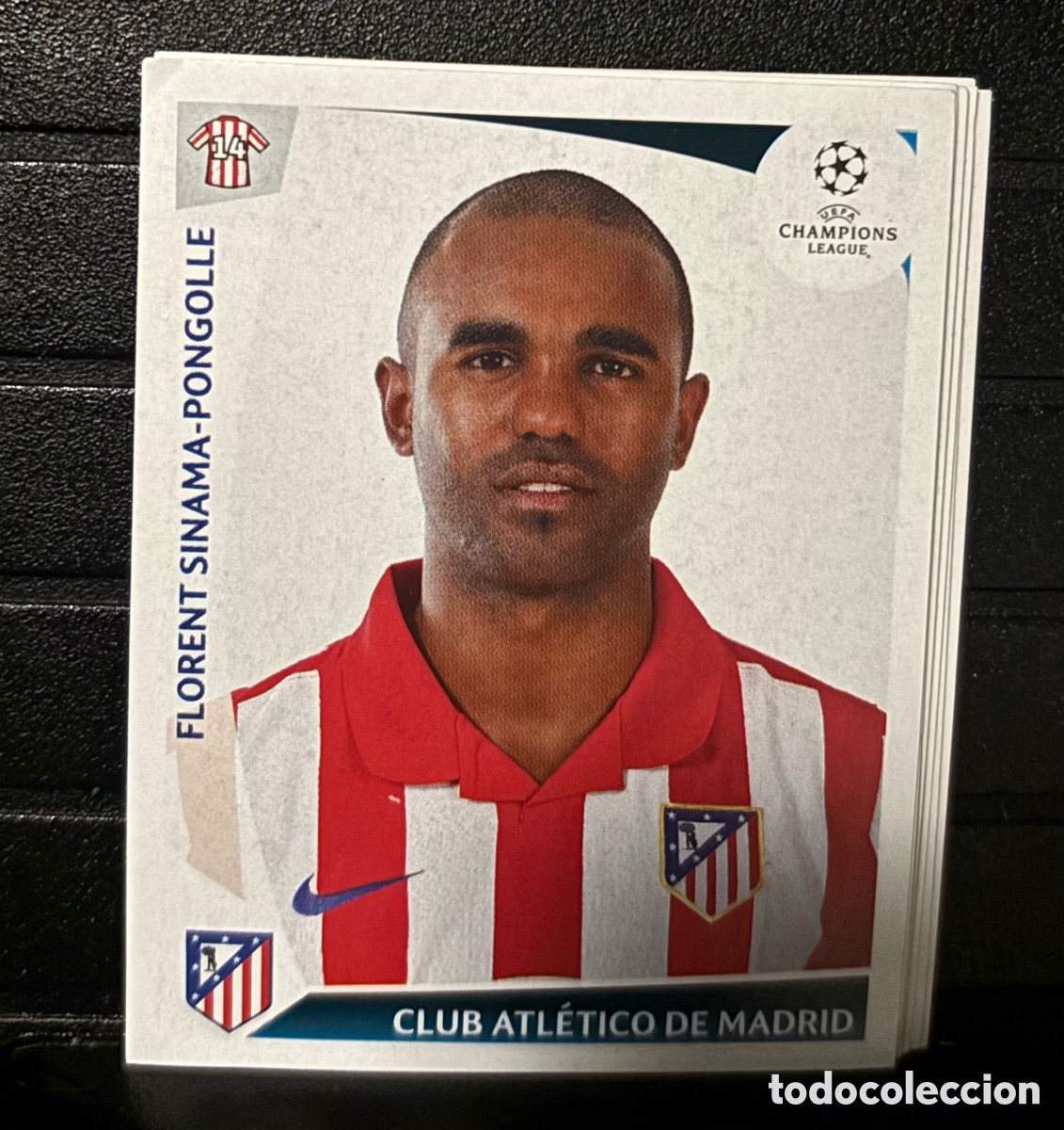 Coleccionismo Cromos antiguos: Cromo Panini UEFA Champions League 2009-2010 Sinama Pongolle atl&eacute;tico de Madrid